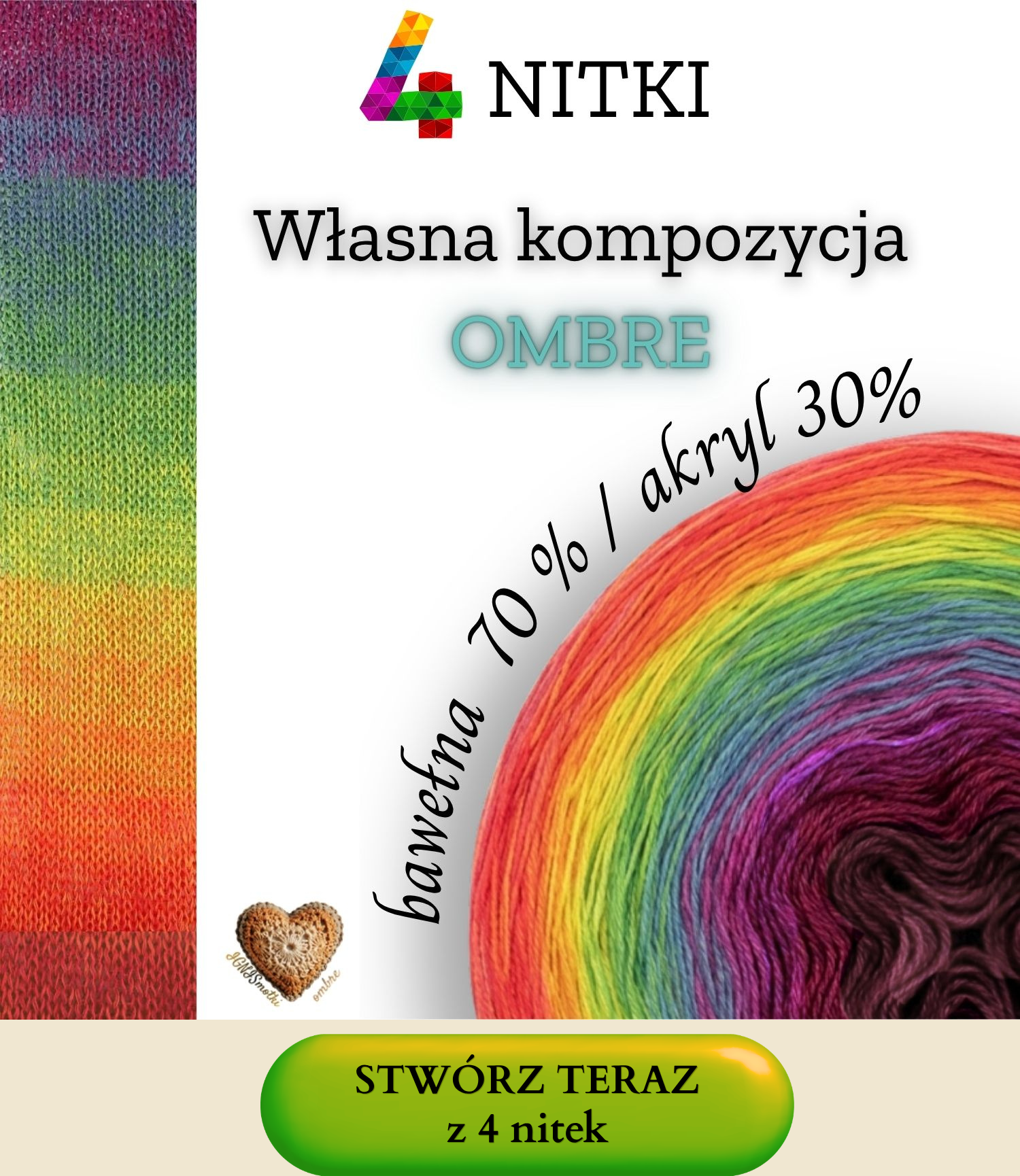 4 nitki z przyciskiem