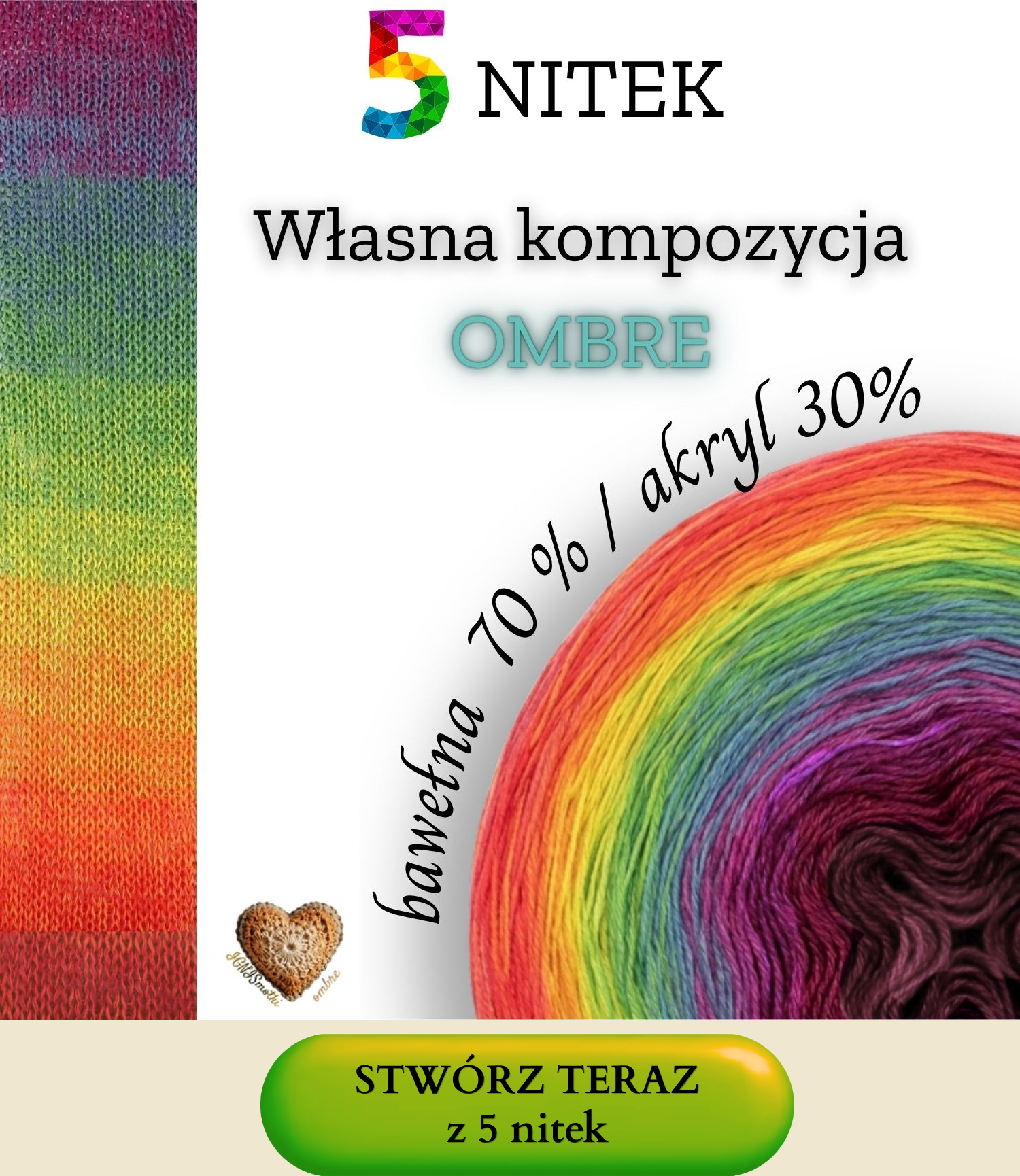 5 nitek z przyciskiem